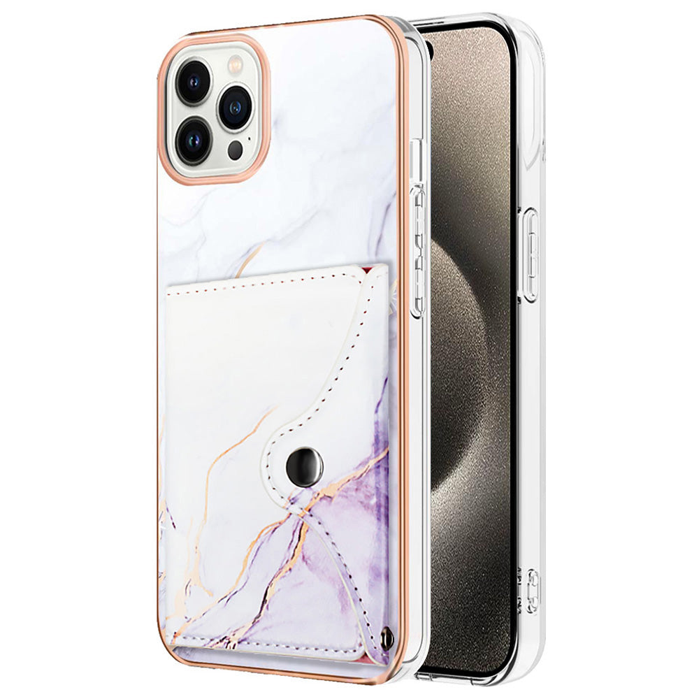 YB Leather Coating Series-9 for iPhone 15 Pro Case Leather+TPU Kickstand Card Slots Phone Cover YB Leather Coating Series-9 for iPhone 15 Pro Case Leather+TPU Kickstand Card Slots Phone Cover
